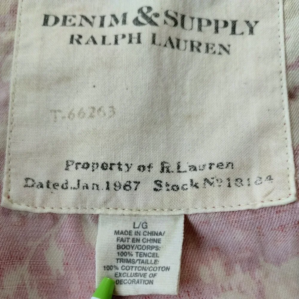 Denim & Supply Ralph Lauren Floral Bomber Jacket Size L - Picture 6 of 10